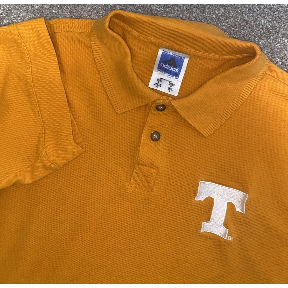 Adidas Tennessee Volunteers Vols Polo Shirt Orange Short Sleeve Men Large NCAA - Picture 1 of 8